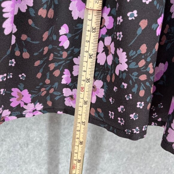 Saltwater Luxe Rex Maxi Skirt Size M Dark Floral Purple Tiered Layered HR NEW - Picture 12 of 13